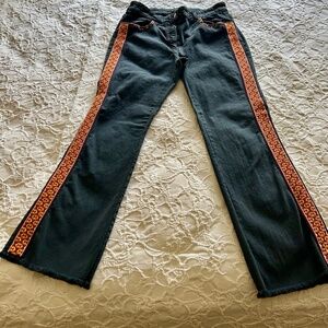 Etro 5 pocket jean with ribbon detail.  sz 31.